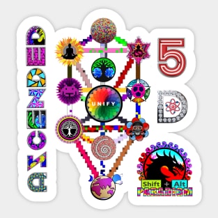 Tree of Life 5D Dragon Unify For Ascension Science = Spirituality Graphic Sticker